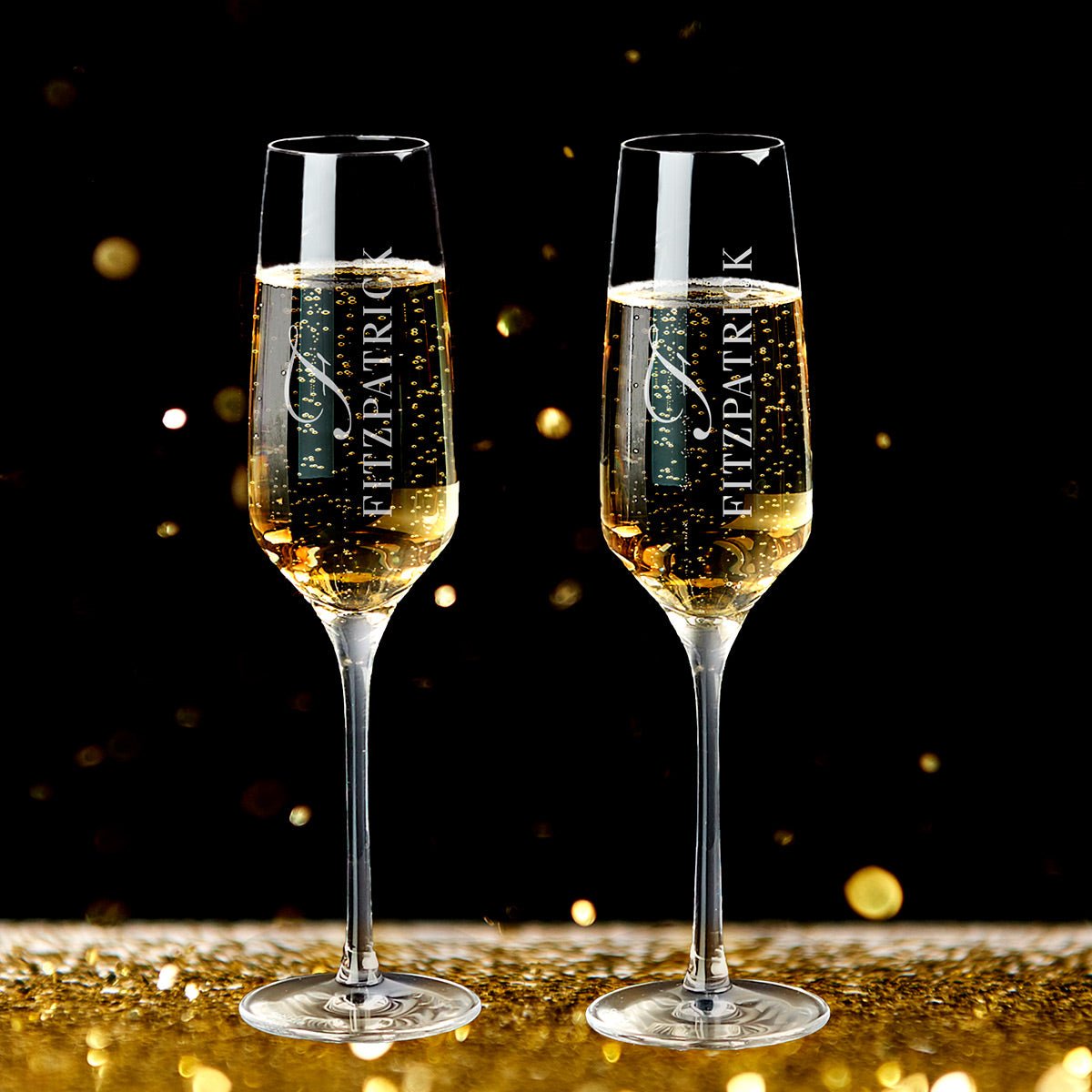 Custom Champagne Flutes - HomeWetBar