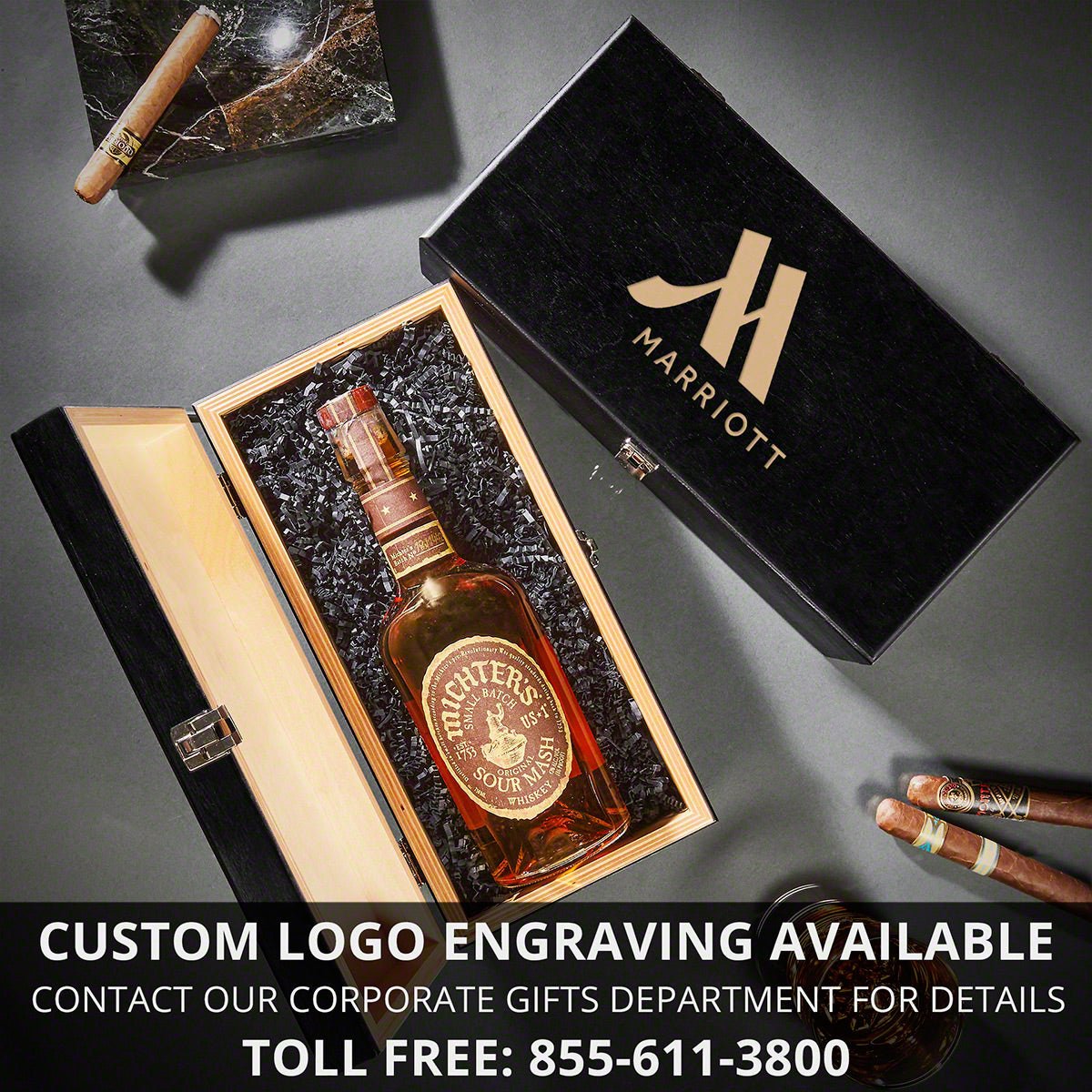 Custom Glencairn Glasses - Gift Set in Ebony Box