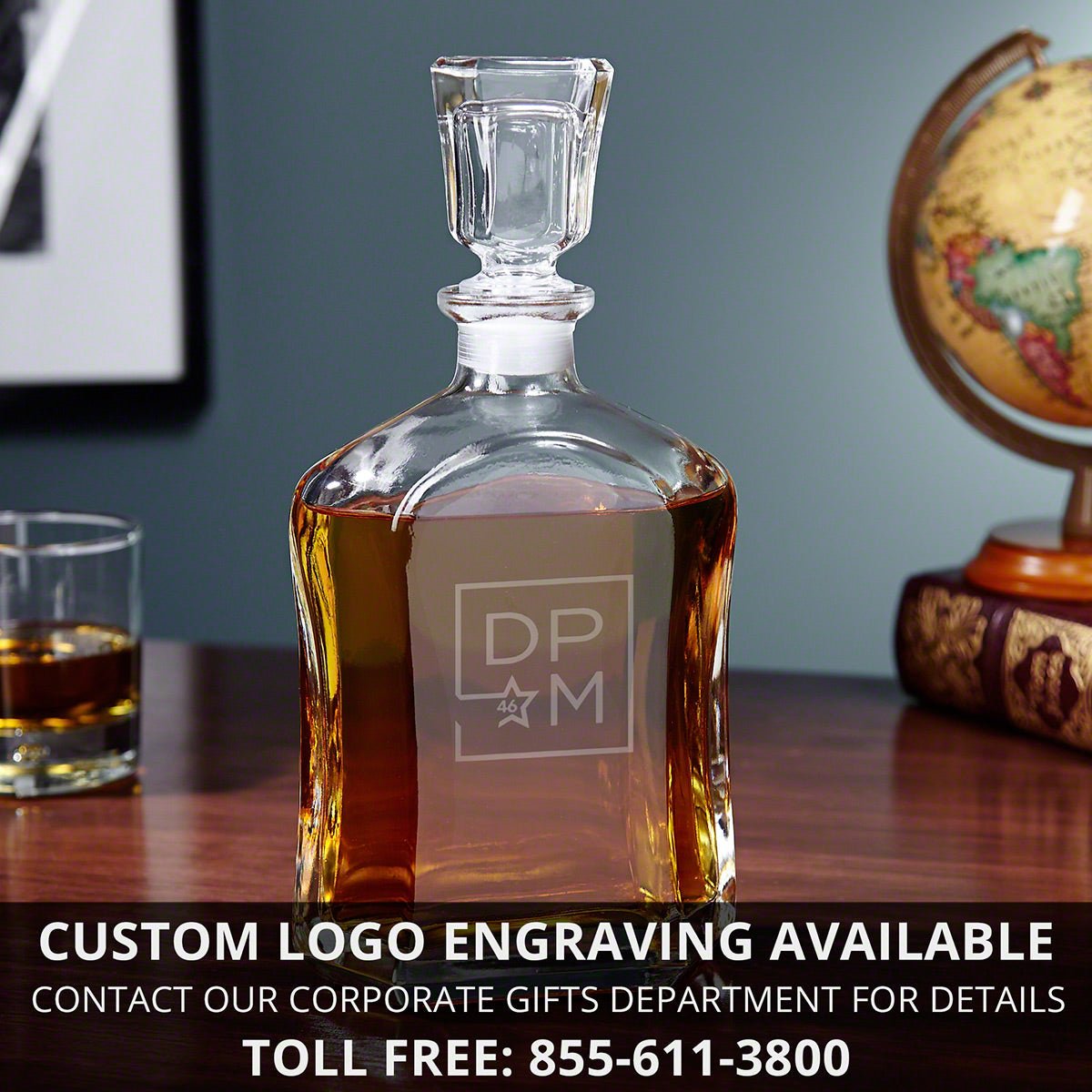 Customized Groomsmen Gifts Set of 5 Argos Decanters - Classic Groomsmen Design