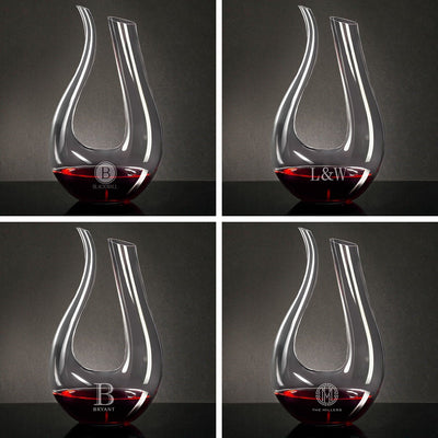 Dolcetto Custom Wine Carafe with Stemless Wine Glasses