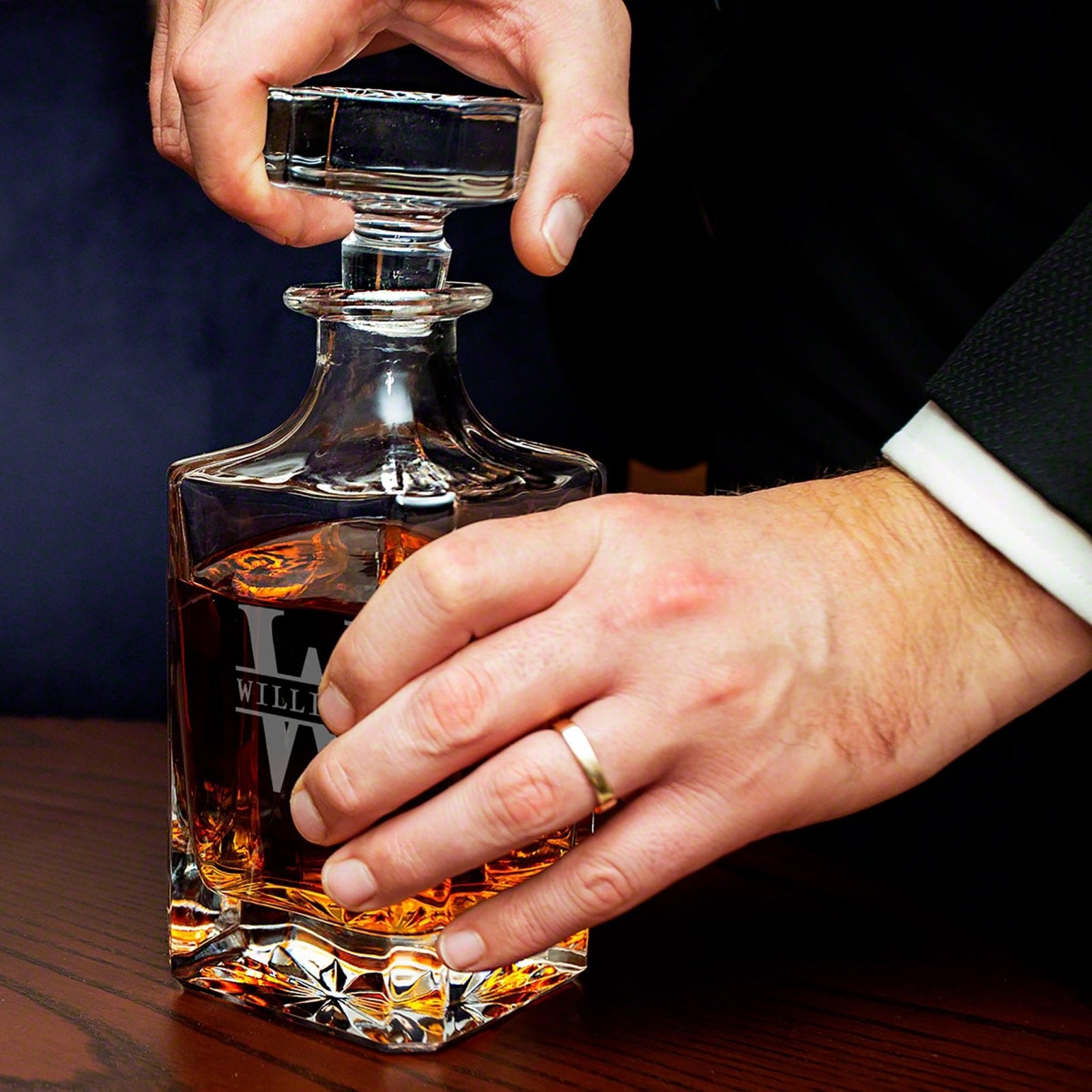 Engraved Scotch Decanter - Set of 5 Groomsmen Decanter Gifts