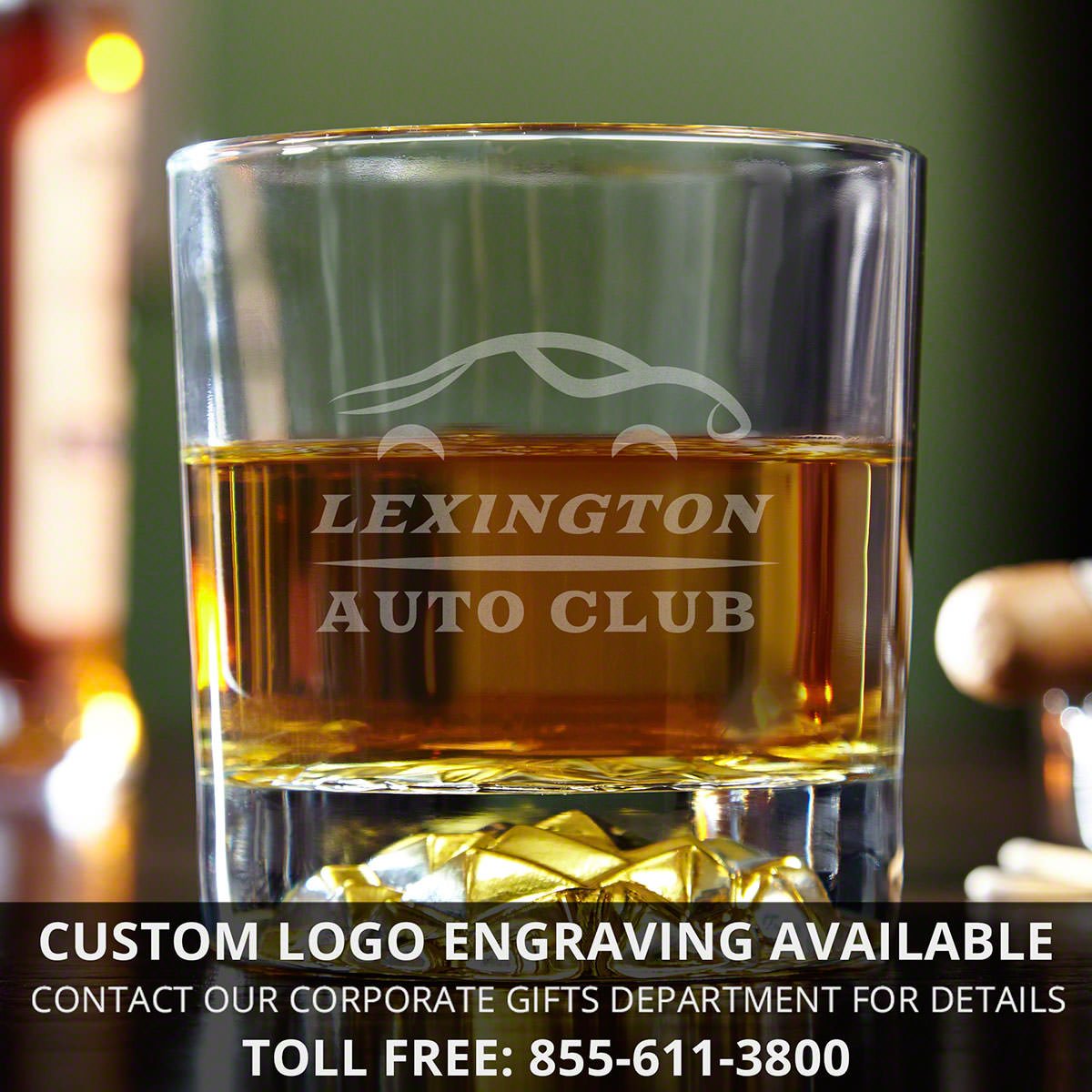 Glacier Bottom Custom Whiskey Glass - Vintage Inspired Glassware