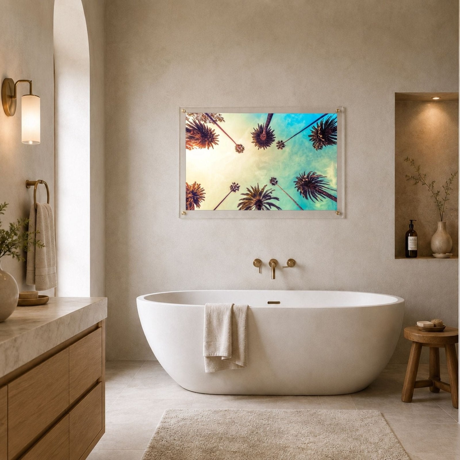 Golden Hour Palms Acrylic Wall Art Print