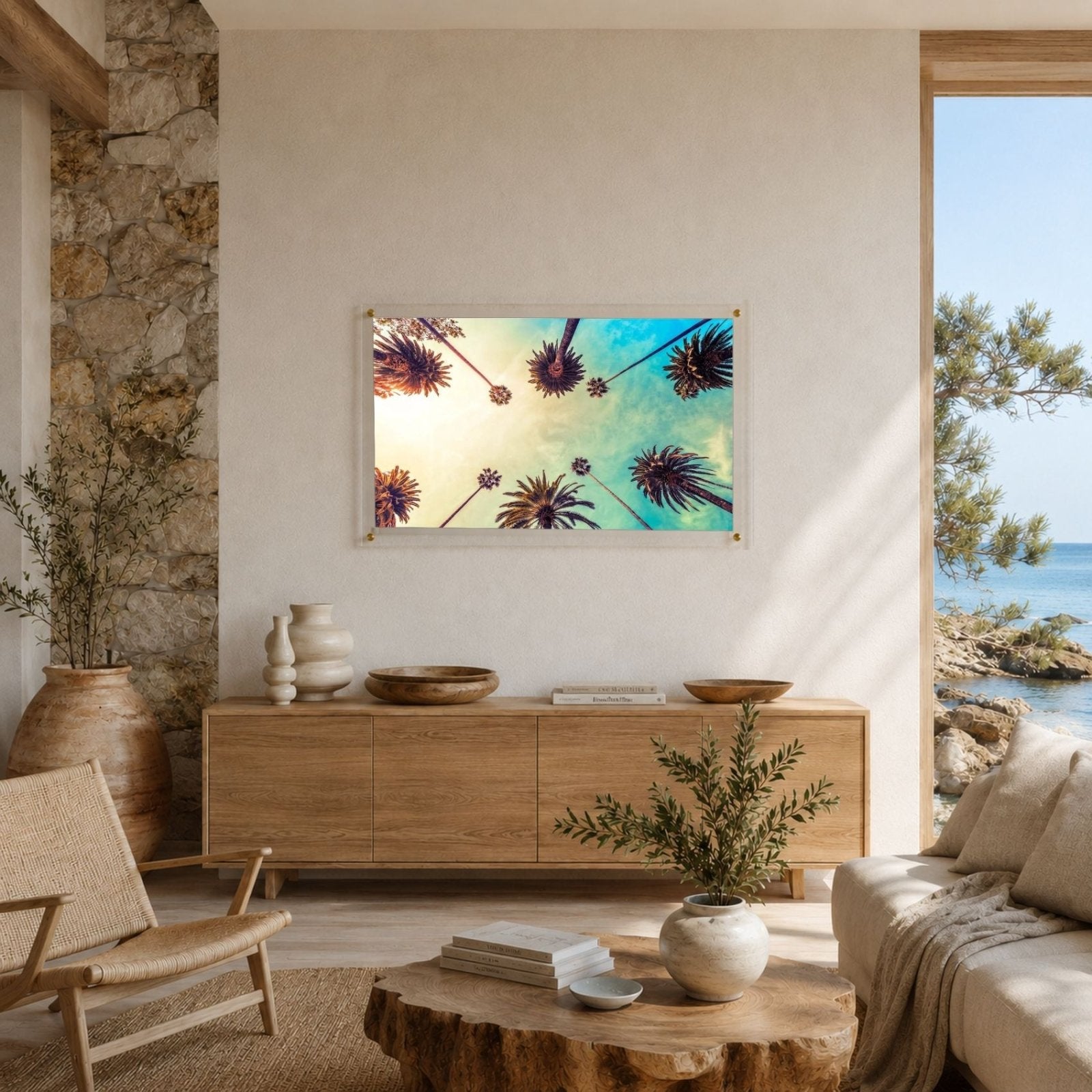 Golden Hour Palms Acrylic Wall Art Print