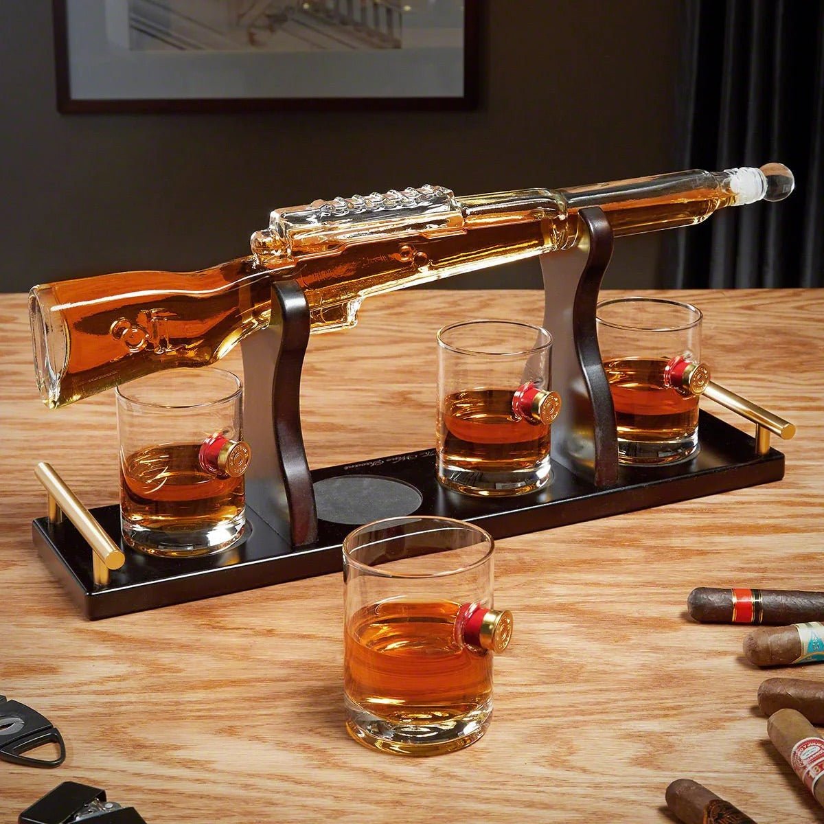 Gun Whiskey Decanter Set