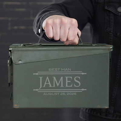 Halo Drink Smoker 9 pc Personalized 30 Caliber Ammo Box Gift Set