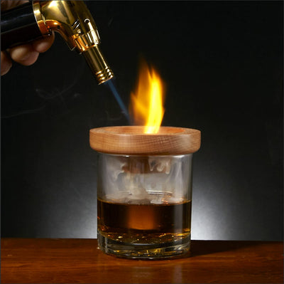 Halo Whiskey Smoker with Custom Twist Glasses 9 pc