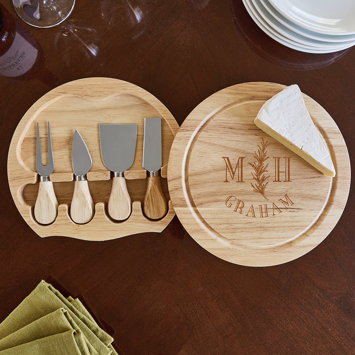 Huntington Charcuterie Gift Basket with Personalized Charcuterie Board