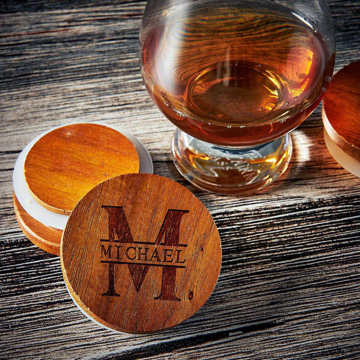 Monogrammed Glencairn Glasses with Lids