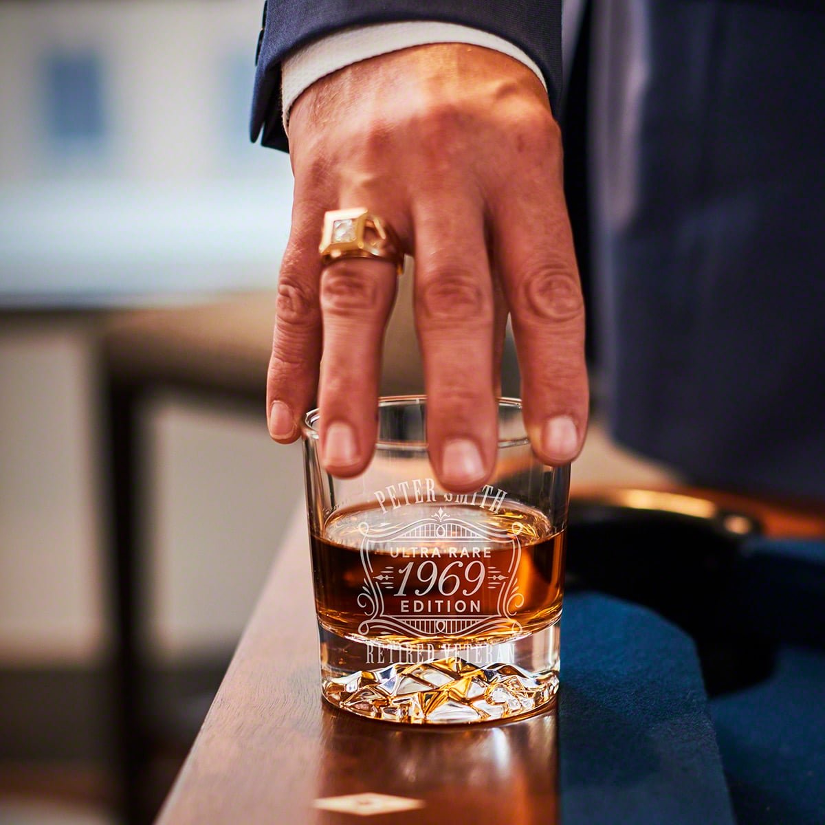 Personalized Bourbon Glass Set with Gift Box