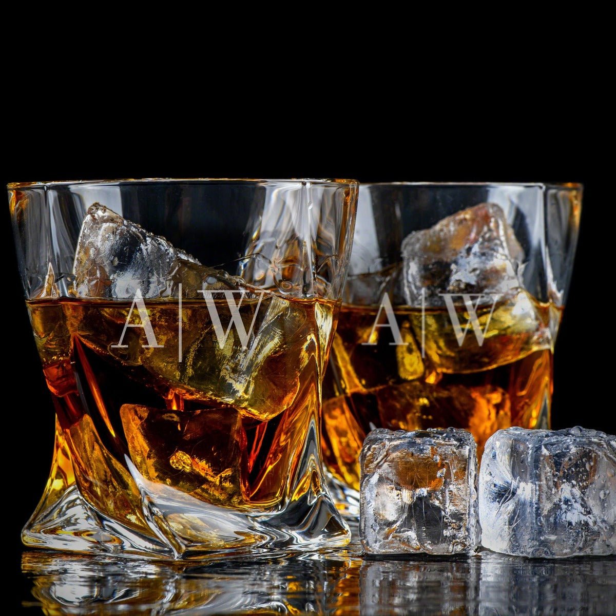Personalized Whiskey Decanter with Rocks Glasses & Luxury Box Set - 7pc