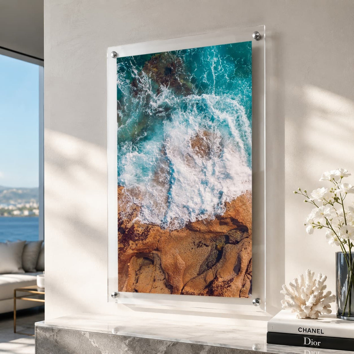 Salt Meets Stone II Acrylic Wall Art Print