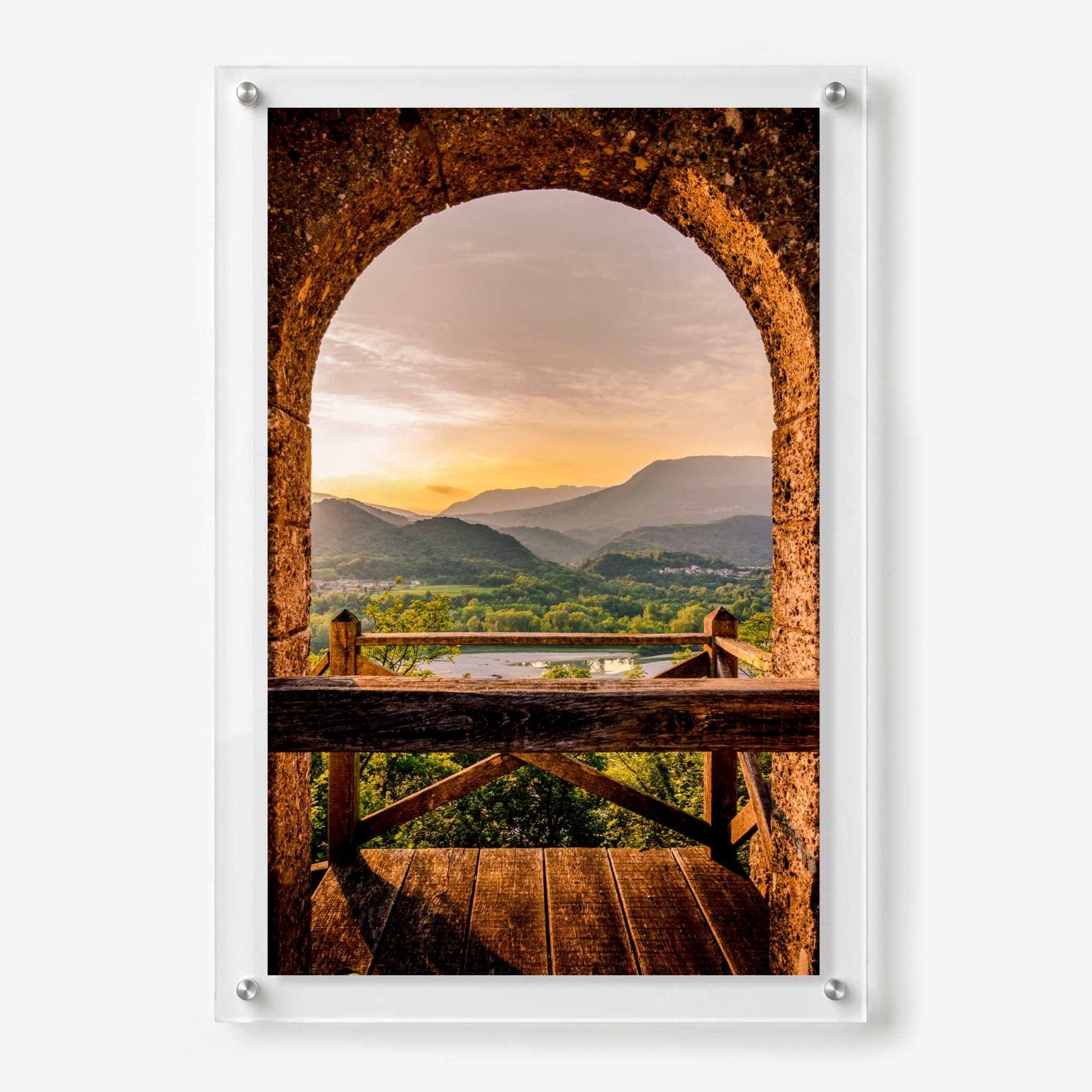 Through the Old Arch Acrylic Wall Art Print
