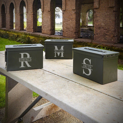 Ammunition Box Custom Etched Unique Groomsmen Gift