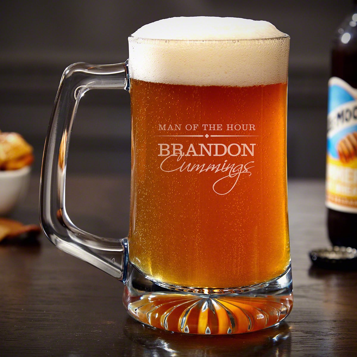 Brewmaster Glass Beer Mugs 17 oz - Set of 4