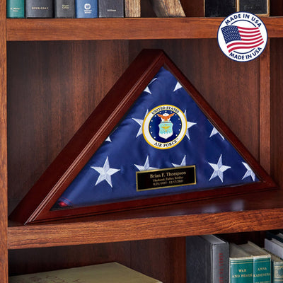 Custom Flag Case Air Force Retirement Gift - Made in USA - 5x9.5 ft Memorial Flags