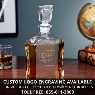 Customized Groomsmen Gifts Set of 5 Argos Decanters - Classic Groomsmen Design
