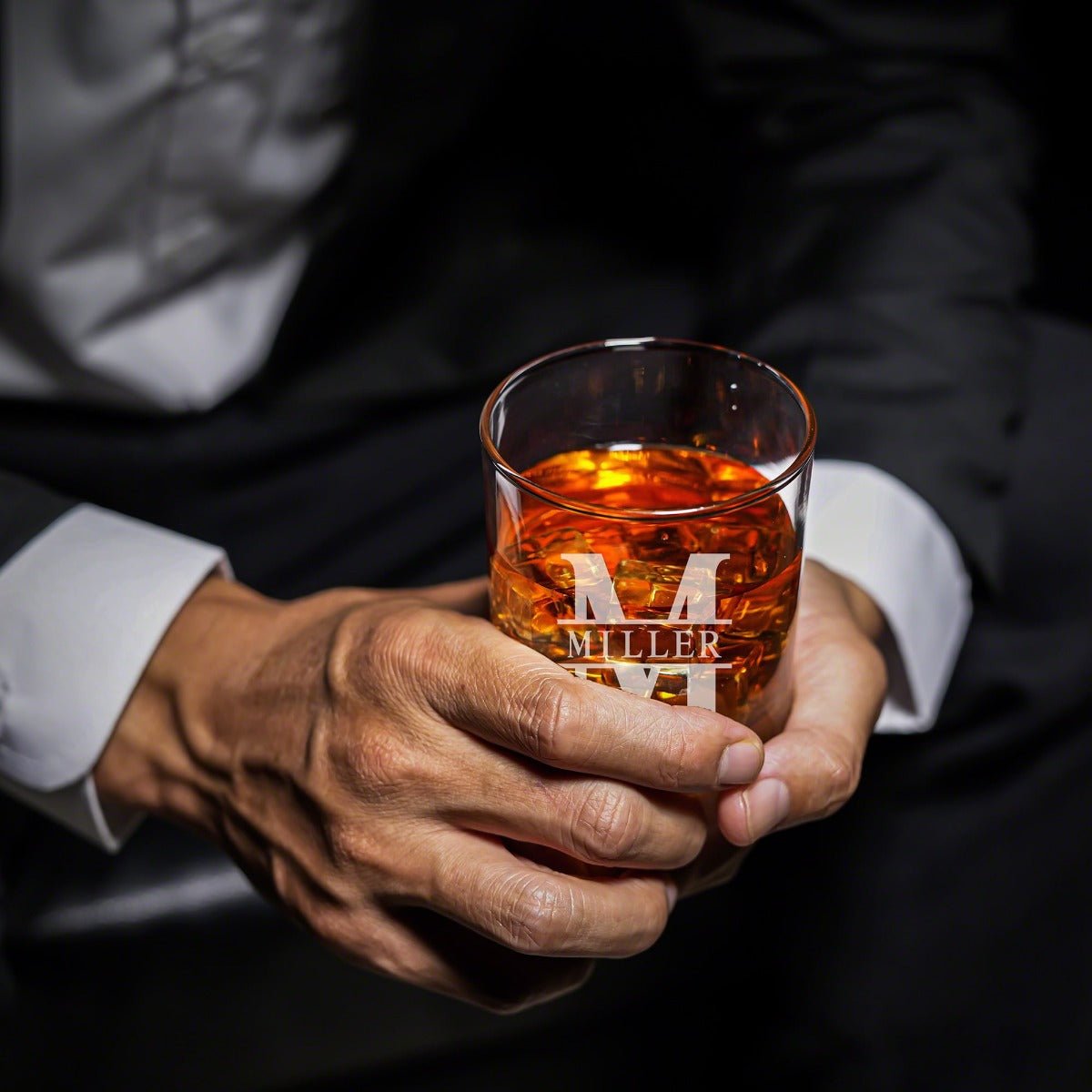 Engraved Buckman Whiskey Glasses, Set of 4