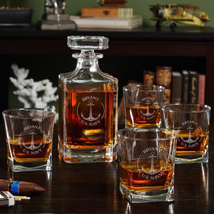Decanter + Four Glasses