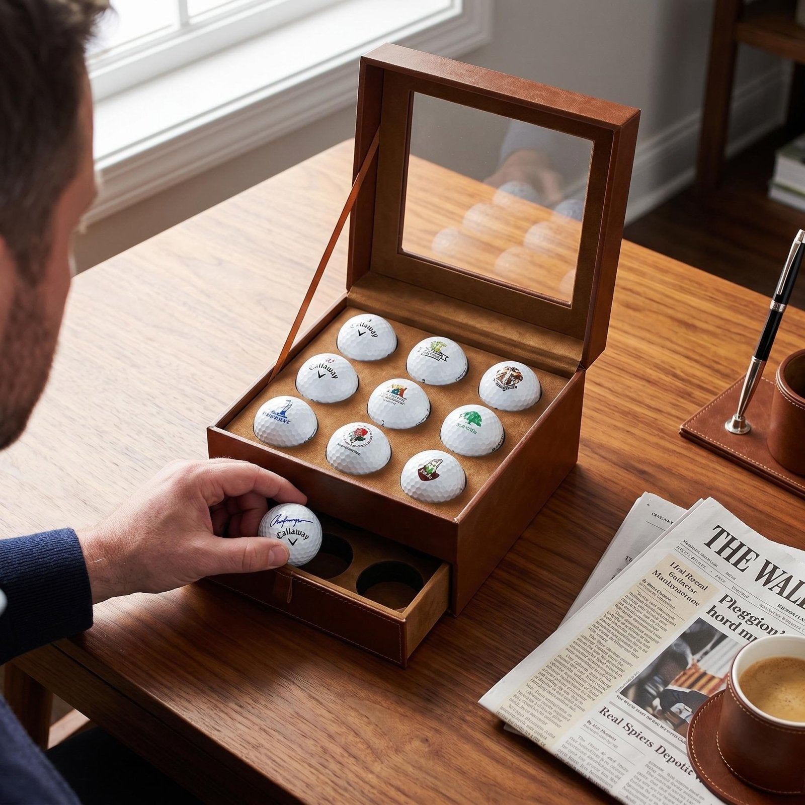 Personalized Golf Ball Collector Box