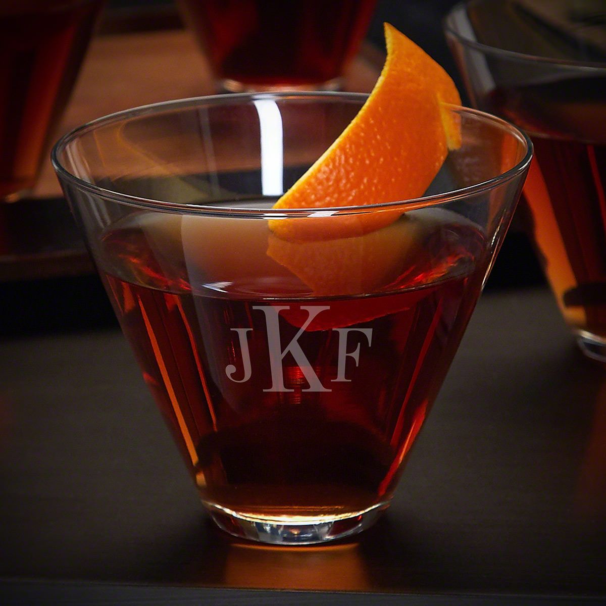 Personalized Stemless Martini Glasses Set of 4