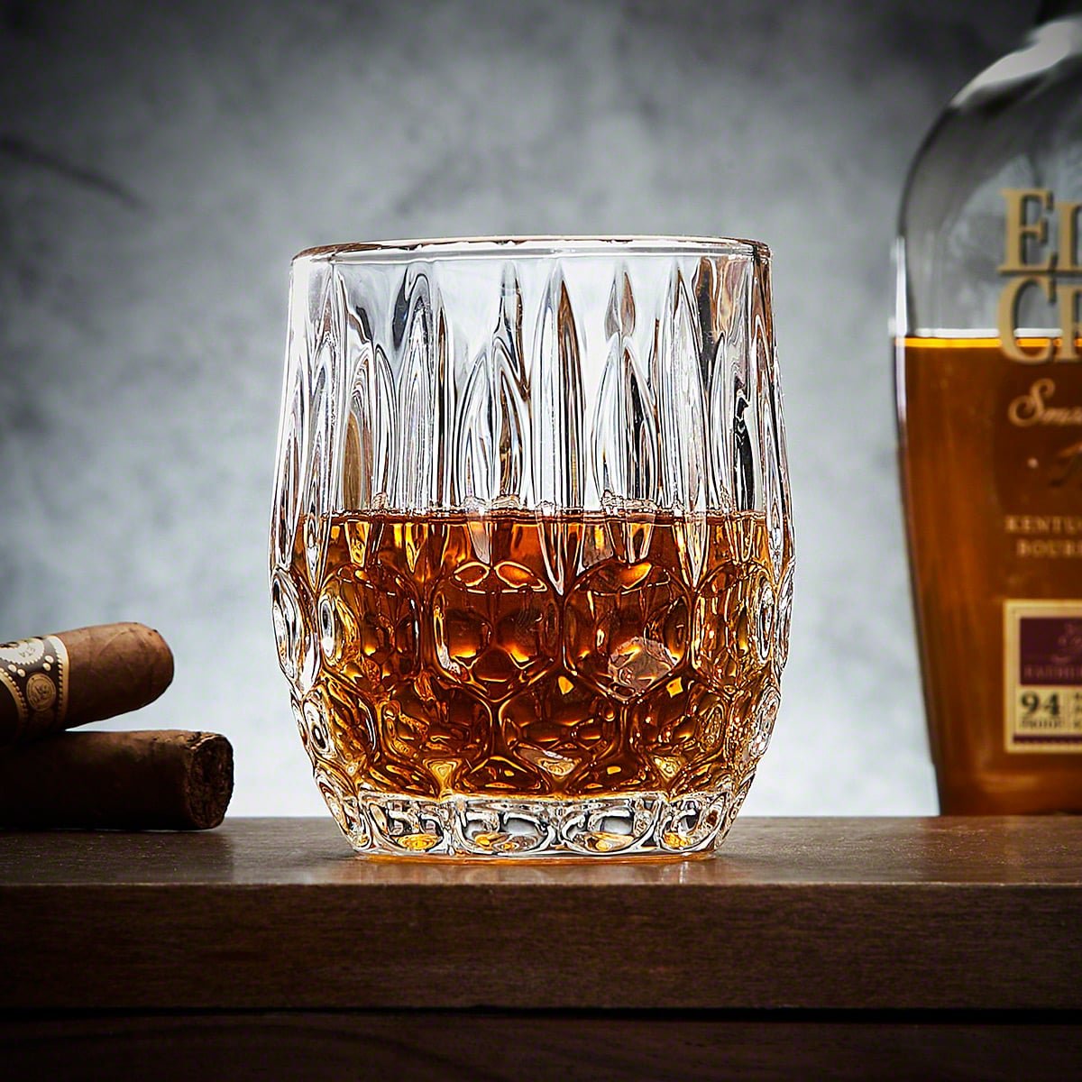 Roosevelt Whiskey Glass Cut Crystal, Set of 4