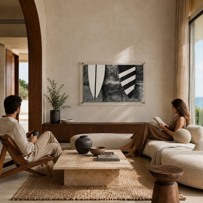 Twin Fins Black & White Acrylic Wall Art Print