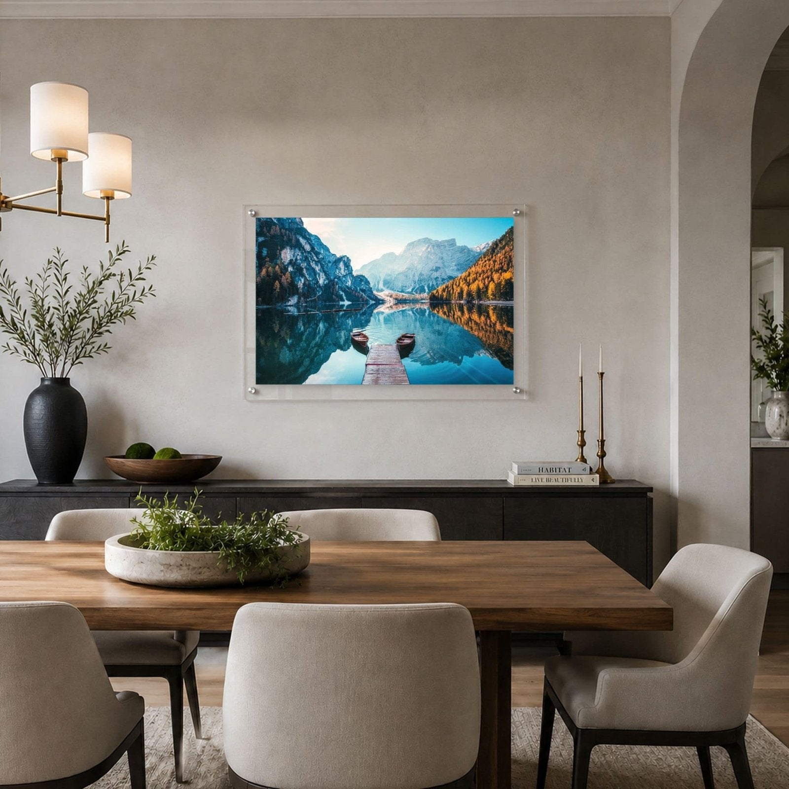 Two Boats at Dawn Acrylic Wall Art Print